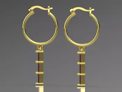 JEWELRY HOOP  stl 3dm EARRINGS je0131 3D print model