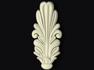 Central decor ornament for furniture 3D model 51