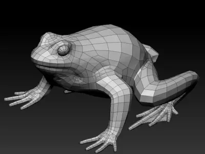 3D FROG - LOWPOLY Low-poly 3D model