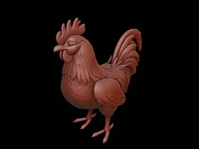 Chicken Animal Sculpture 3D print model