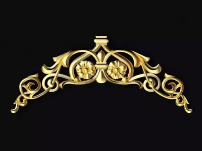 Central decor ornament for furniture 3D model 195