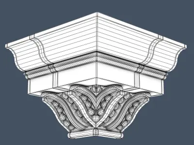 Decorative Crown Molding 3D model 16