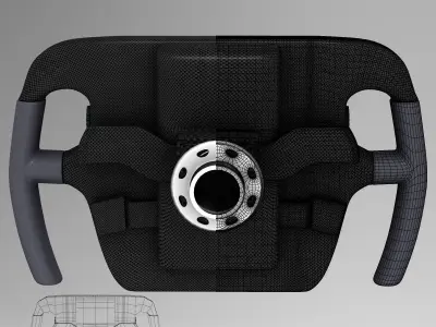 Mp4 30 steering wheel Low-poly 3D model