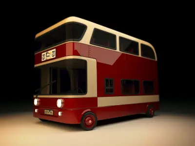 Stylized Bus 3D model