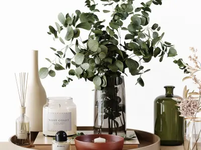 Decorative Set 202 Low-poly 3D model