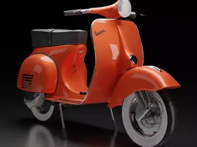 Vespa Low-poly 3D model