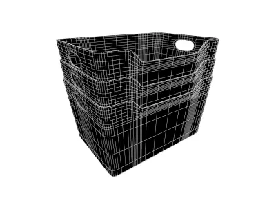 Stacked Variera Storage Box v2 002 Low-poly 3D model