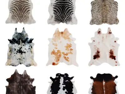 Nine Rugs From Animal Skins 08 3D model