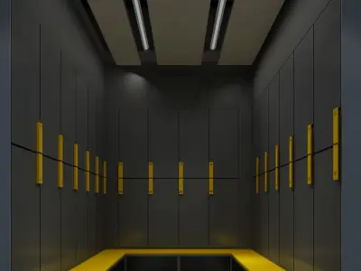 Locker Room 3D model