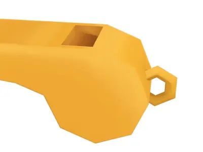 Plastic Whistle - Hand Painted 3D model