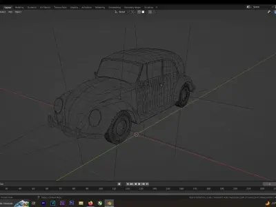 Volkswagen   black  3D model