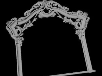 carved mirror 3D model 6