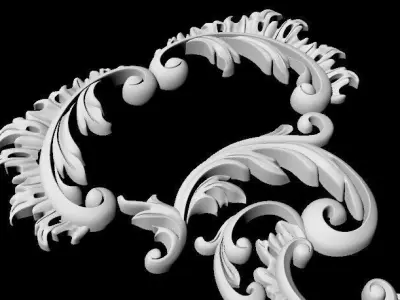 Central decor ornament for furniture 3D model 956