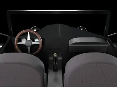 Antique Automobile Luxury Office Car 3D model