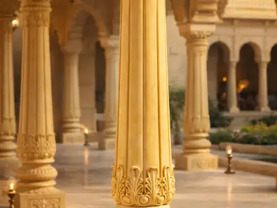Acanthra Fluted Stone Support 3D print model
