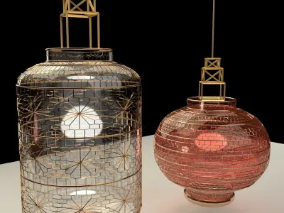 Chinese lantern 3D model 23