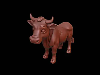 Cow Animal Sculpture 3D print model buy