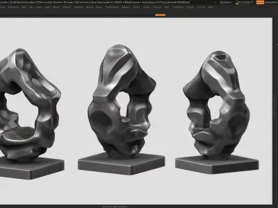 Modern Abstract Decorative sculpture 3d print model 135 3D print model