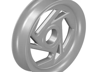 Titanium Tricycle Wheel Rim 3D model