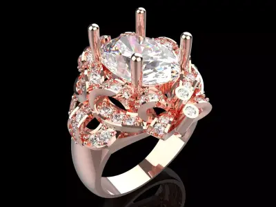 Bowknot Jewelry Ring A Symbol of Shine and Modern Design jr00243 3D print model