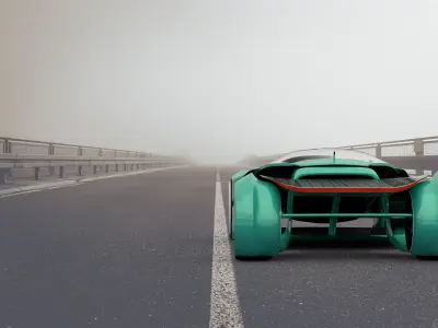 The VOLT Futuristic EV Hypercar 3D model