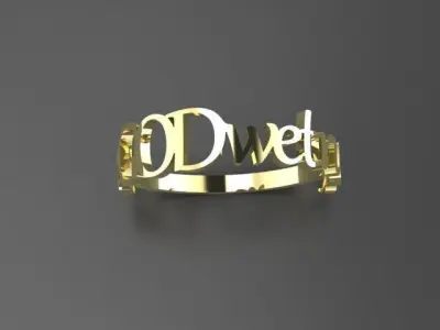 GOD jewelry ring Free 3D print model