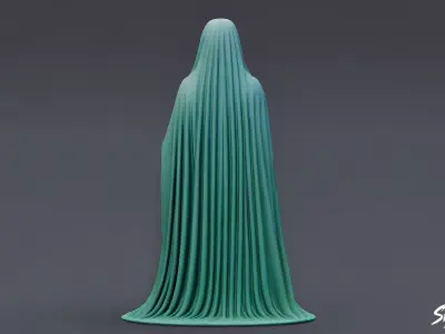 Ghost Statue Outstretched Hand Low-poly 3D model