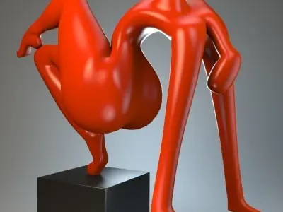 Sculpture acrobatic stunt 3D model