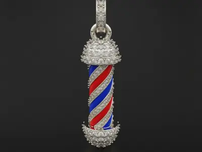 Barber Pole Pendant 3D print model