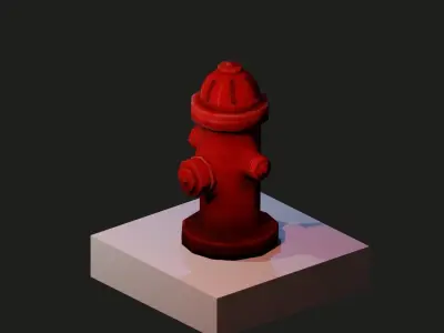 Hydrant low poly game model Free low-poly 3D model