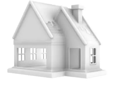 Christmas House Candle Holder 3D Printable STL File 3D print model