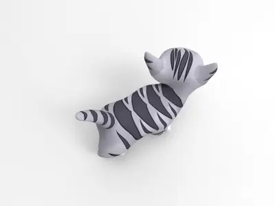 Cartoon Cat Animated Low-poly 3D model