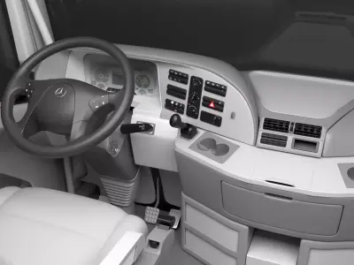 MercedesBenz-Actros interior Low-poly 3D model