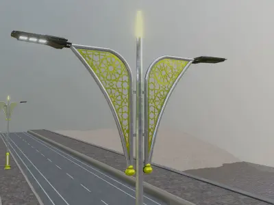 Decorative Lighting Pole Type-6 3D model