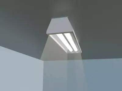 Light - Fluorescent Lamp - Luz - Lampada Fluorescente Low-poly 3D model