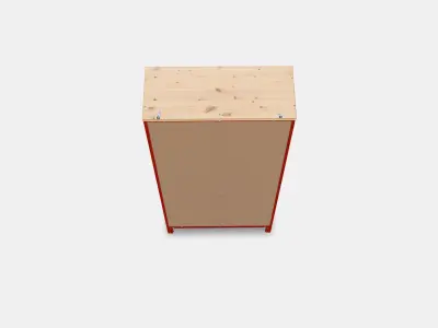 HEMNES Glass-door cabinet with 3 drawers 2 3D model