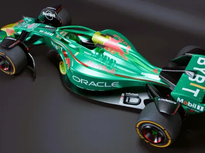 Formula 1 Car - Red Bull Green Concept 3D model
