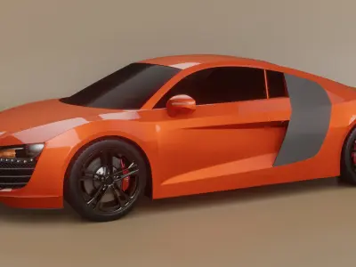 Audi R8 3D model 11