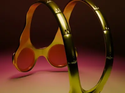 Oakley Over The Top inspired sunglass for 3D printing 3D print model