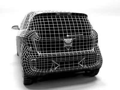 KIA PICANTO 5 DOOR LOWPOLY Low-poly 3D model