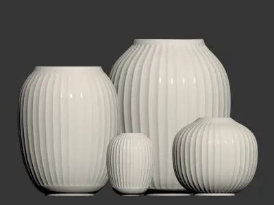 Kahler Hammershoi Vases 3D model