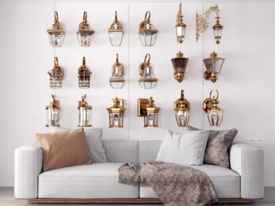 luxury Simplified light lamp European 3D model