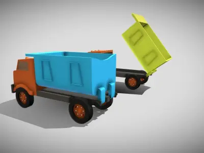 Toy Truck Low-poly 3D model