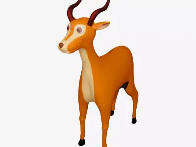 Gazelle Cartoon 3D model