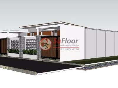 House 7x12m code 566 - Sketchup 3D model 3D model 3D model