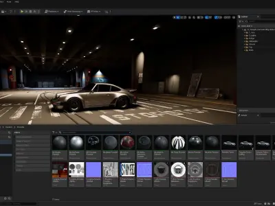 Car Control Rig for Unreal Engine  Low-poly 3D model