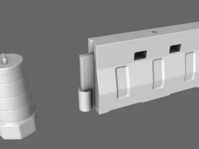 Street Barrier 3D model