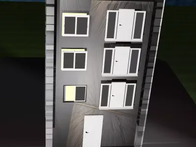 Urban Minimalist Tower Low-poly 3D model