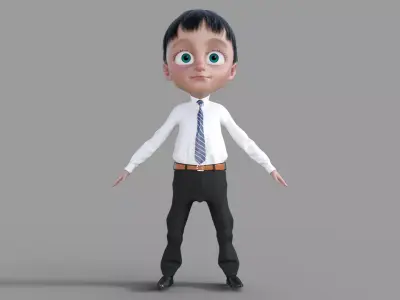 3D Model Boy In Suit 3D model
