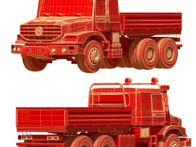 Benz Zetros Low-poly 3D model